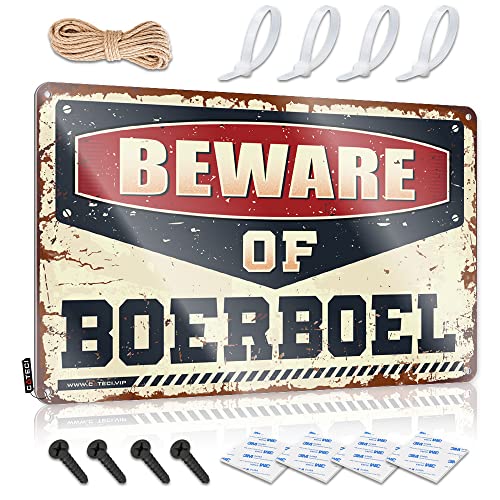 Beer Signs For Bar Beware Of Boerboel Tin Sign Metal Tin Sign Wall Decor Funny Sign Decor(20X30CM)