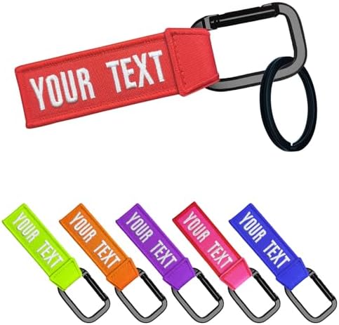 Customized Luggage Tag Your Own Text, Number, Personalized Travel Suitcases Embroidery ID Mini Labels Tags for Luggage,Crate,Belt,Car,Trolley case, Backpack (Rectangle Buckle)