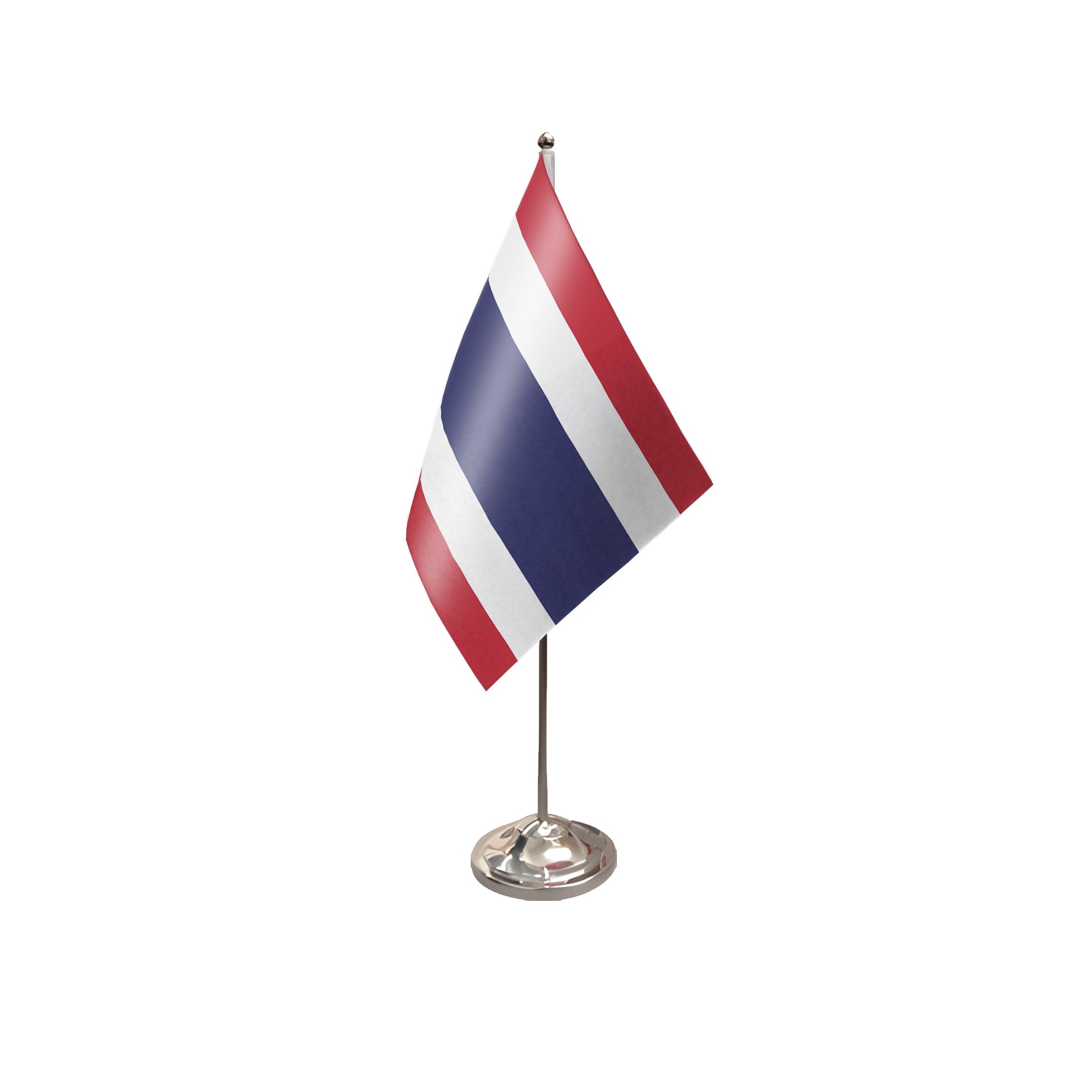 Flagtex Thailand Satin Table Flag With Chrome Pole & Base