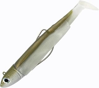 Black Minnow Fiiish Lures Combo BM120 - Señuelo Blando de Vinilo para Pesca Spinning de Bass Lubina y Otras Especies - 1 Cabeza + 2 Cuerpos + 1 Anzuelo Nº3