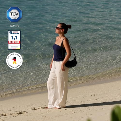 BERLINER BAGS Premium Genuine Leather Crescent Bag Luna, Crossbody Bags for Women, Travel Sling Bag3