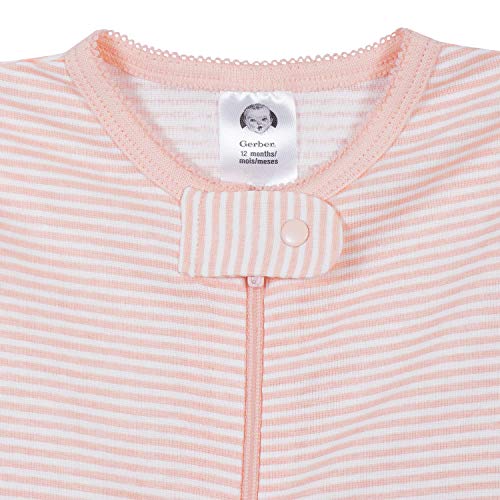 Image of Gerber Baby Girls 2-Pack Footed Pajamas