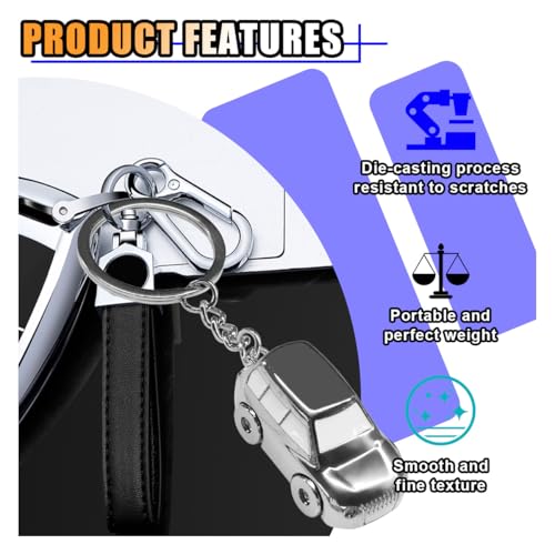 Image of KITUREK 3D F1 Race Car Keychain, Zinc Heavy Duty Racing Model Keychain, Car Key Ring Present for Father Husband Boyfriends (SUV)