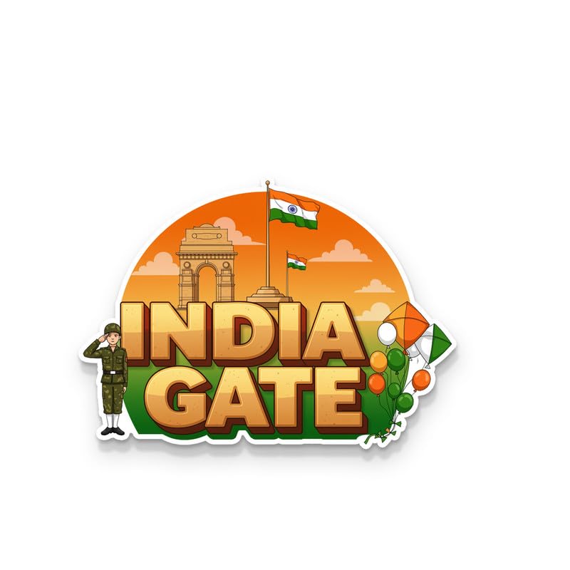 Image of India Gate Fridge Magnets, Glossy Finish, Stylish Magnet for Fridge, Wardrobe & Metal Surfaces