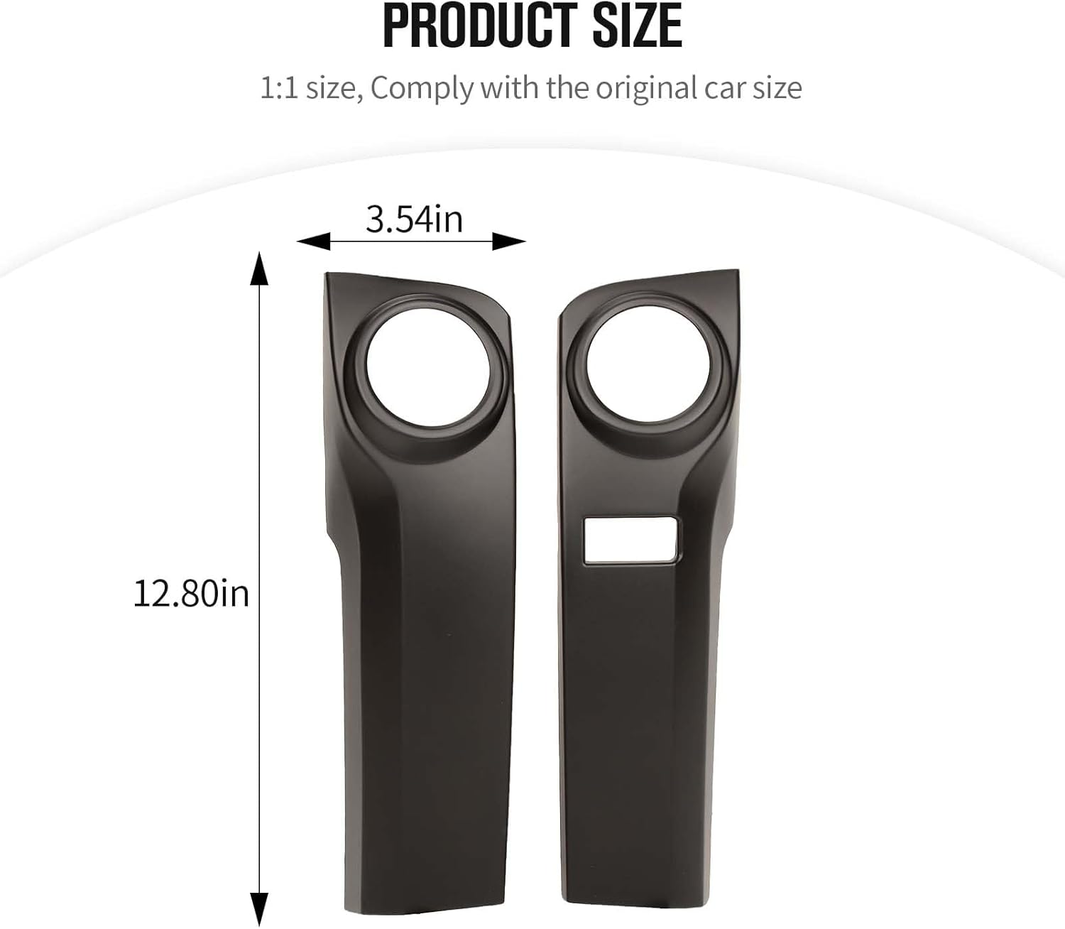 JeCar Air Conditioner Switch Panel Cover ABS Interior Decoration Trim Compatible with Toyota 4Runner 2010-2019, Matte Black