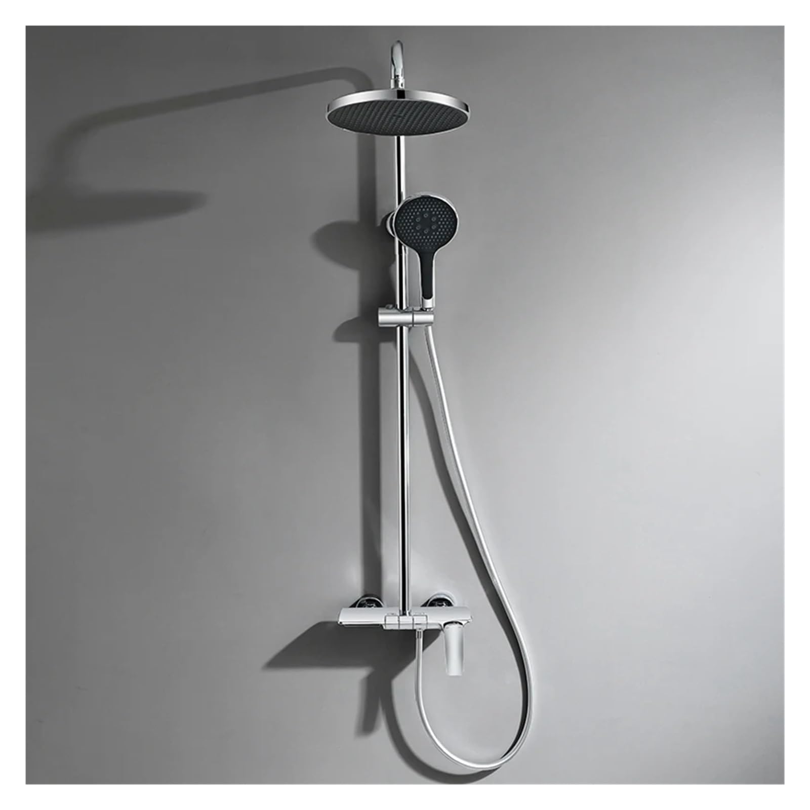WXPGFEQ Gold Shower System Bathroom Shower Faucet Set 3-Way Rainfall Shower Mixer Crane with Hand Shower Set Black Grey Chrome,Sprinkler