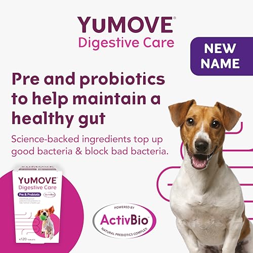 YuMOVE Digestive Care, Dog Pre and Probiotics Supplement for Gut Health, Digestive Support for All Ages and Breeds, 120 Tablets - Eco Friendly and Letter Box Ready Packaging - Image 4