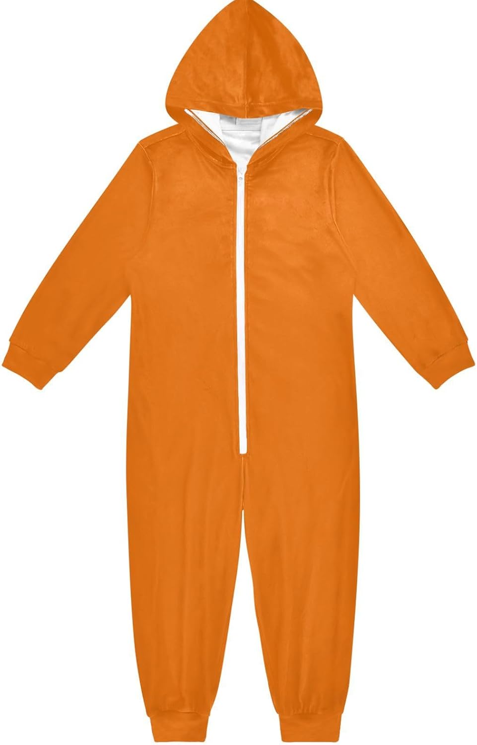 Tan Onesie Pajamas for Youth, Long Sleeve Blanket Sleeper with Pockets Hood with Zip 4T