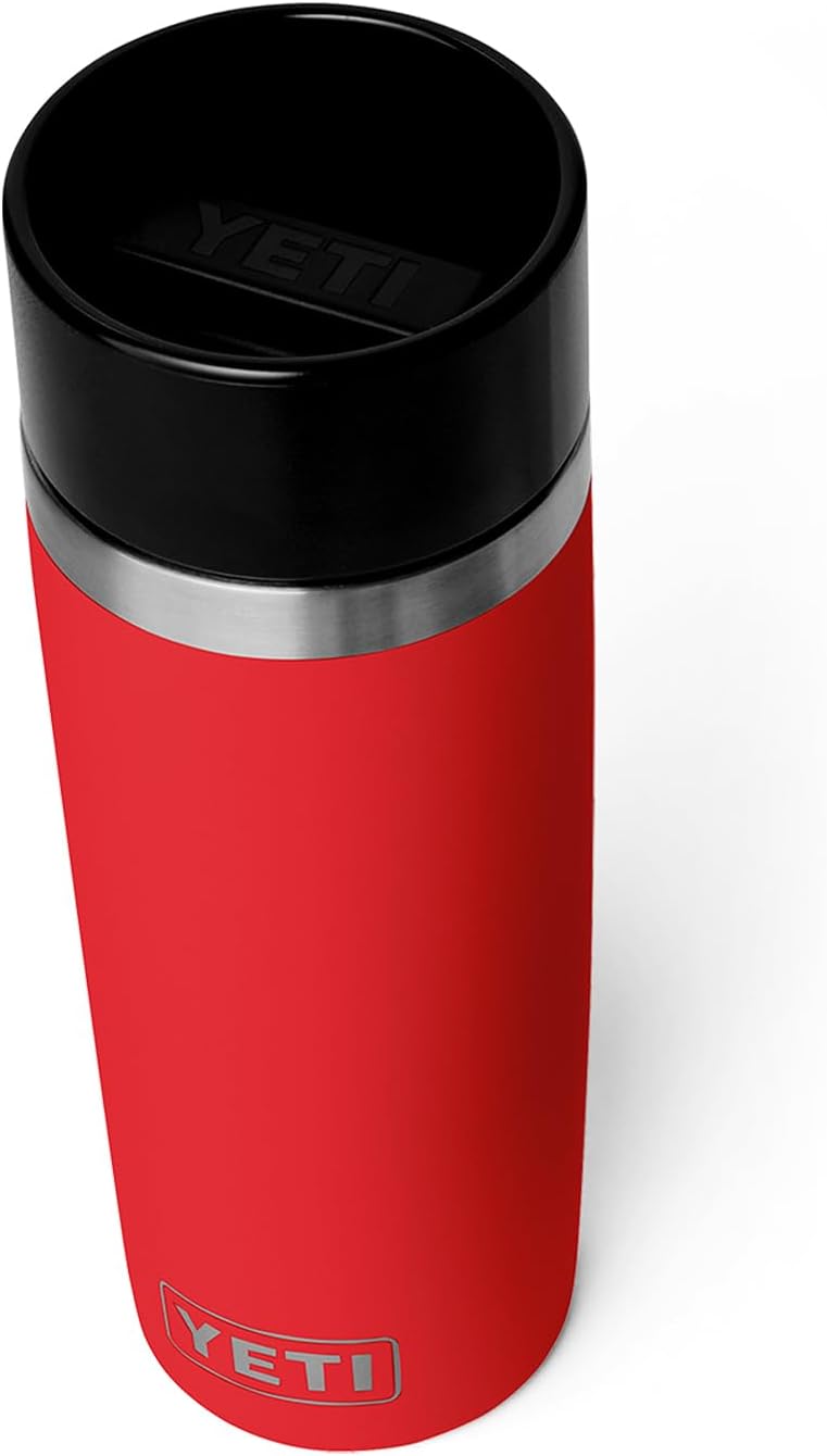 YETI Rambler 16 oz Travel Bottle, Stainless Steel, Vacuum Insulated with Leakproof Commuter Cap, Rescue Red