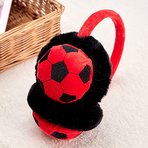 Kids Earmuffs Cartoon Football Earmuff Winter Warm Earmuffs Outdoor Skiing Ear Muff Soft Plush Earmuffs3