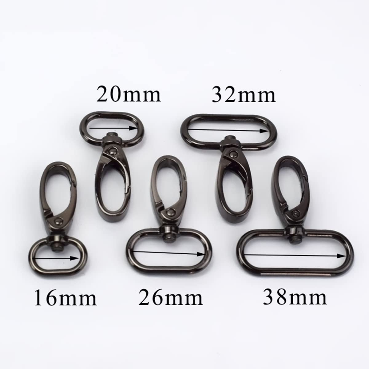 20 Uds. De Cierres De Langosta Giratorios De 16mm, Llavero De Aleación De Zinc, Gancho a Presión con Anillo Ovalado para Fabricación De Joyas, Bolsos, Clips De Cordón