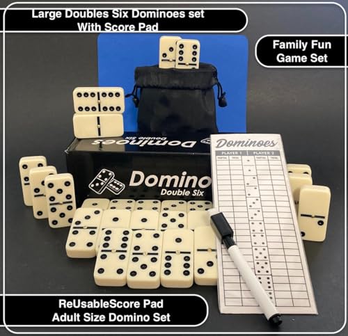 Juego de Domino Doble Seis Tamaño Grande para Adultos miniatura 5