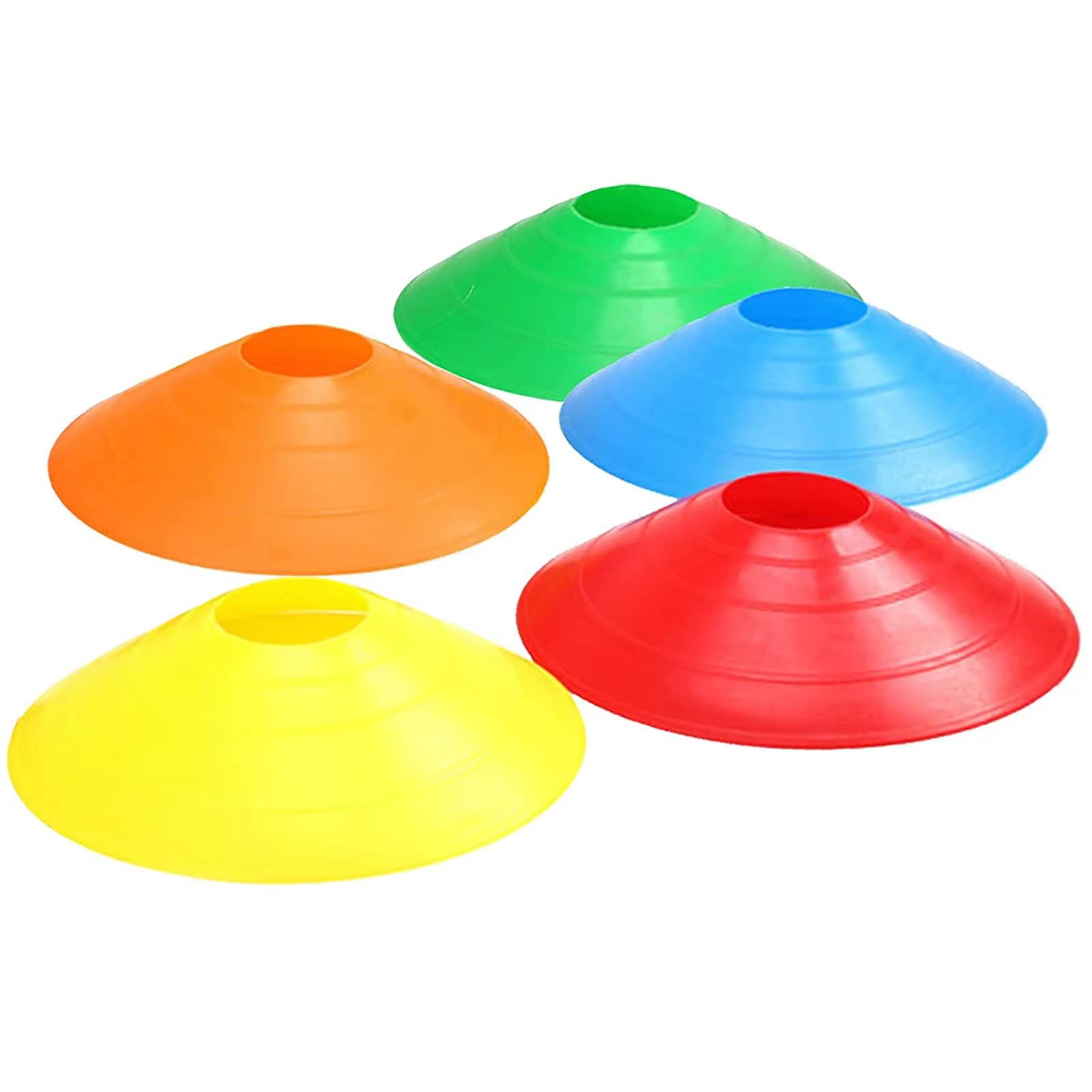 TKTTBD Disc Cones, 5 Pcs Agility Training Disc Cone More Thicker, More Flexible,Multi Color Cone for Agility Training, Soccer, Football, Kids, Field Marker