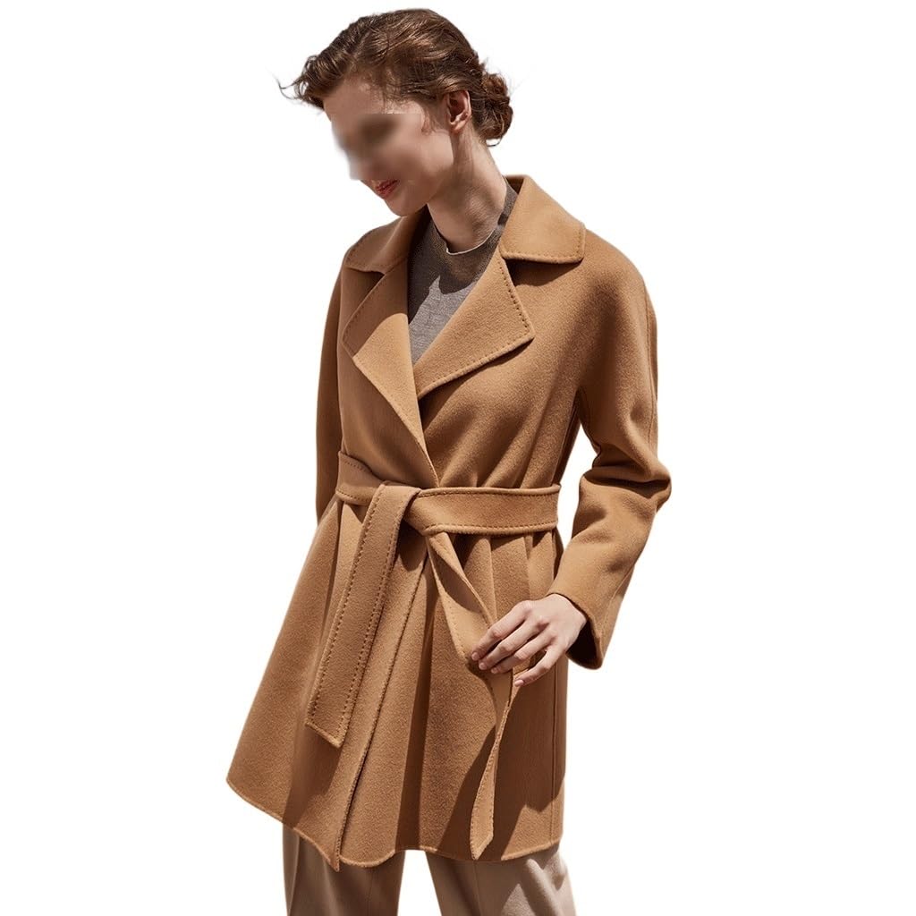 ジャケット・アウター camel coat Amazon.com: PNAWLLCF High-end Camel-Colored Double-Sided Full
