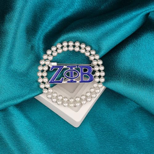 Image of Pearl ZPB Brooch Pin for Women 1920 ZPB Gift Greek Sorority Gifts for Finer Women Paraphernalia Jewelry Sisterhood Gift for Soror