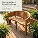 SAM Premium Gartenbank Banana 3-Sitzer 150 cm, Bananenbank aus Teakholz massiv mit geschwungener Sitzfläche, wetterfeste Holzbank für Garten Terrasse Balkon, Sitzbank Massivholz lackiert