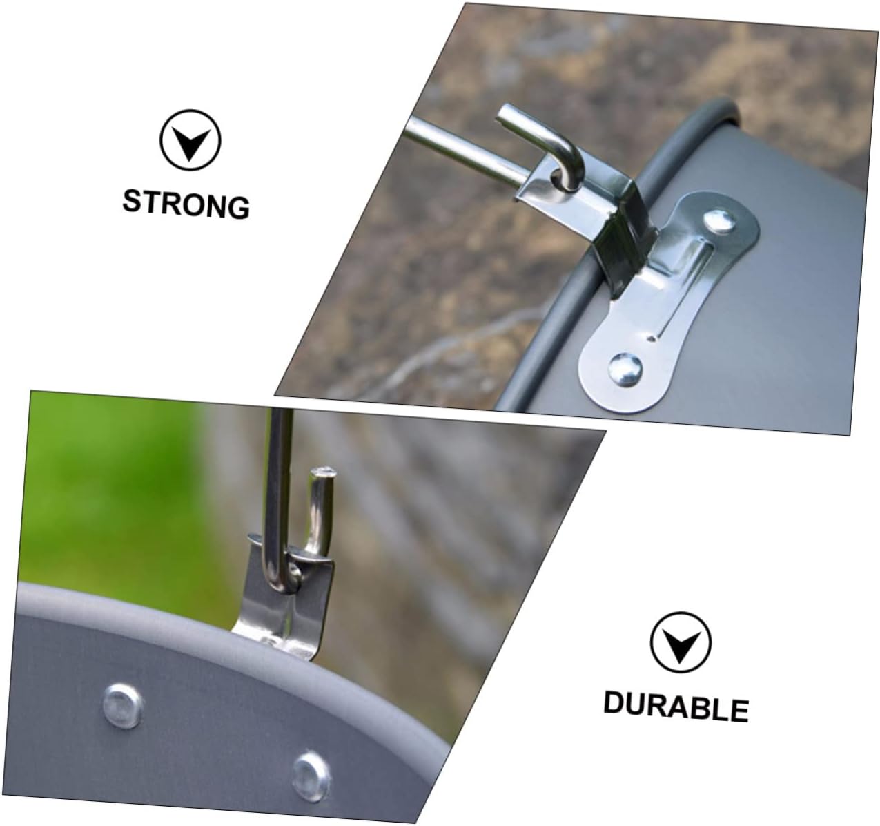 Camping Pot Capacity Outdoor Cookware for Hiking Picnics Campfire Cooking Lightweight Hanging Pot for People Tripod Not Included