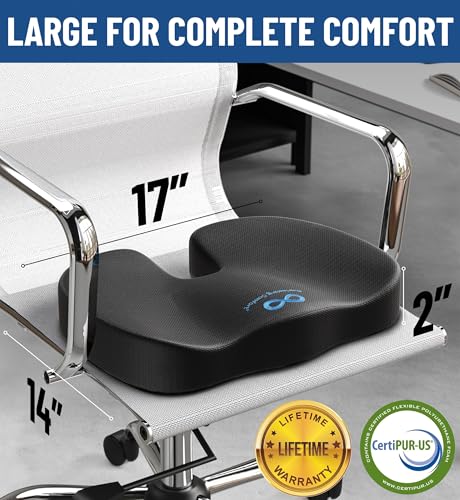 Everlasting Comfort SEAT CUSHION BACK CUSHION Doctor Recommended Memory Foam Seat Cushions thumb #2