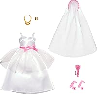 Vista 5 de Barbie Ken Fashion Pack, conjunto nupcial con traje de novio para muñeca Ken, incluye esmoquin y zapatos, cachorro y 3 accesorios