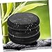 BEBEMOKO 6pcs Volcanic Massage Stones for Essential Oil Energy Stones for Relaxation and Muscle Relief Smooth Black for and Home Massage