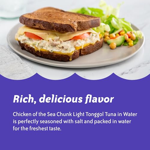 Image of Chicken of the Sea Chunk Light Tonggol Tuna in Water, Wild Caught Tuna, Foodservice Size, 66.5 oz. Can (Pack of 6)