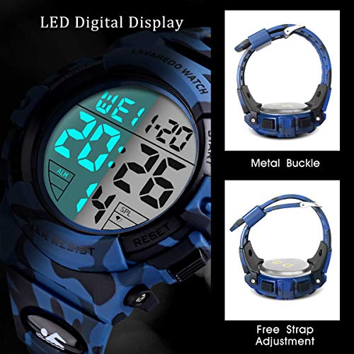Image of L LAVAREDO Digital Men's Watch (Black Dial Black Colored Strap)