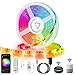 Ruban LED WiFi 5m, KWODE Smart Bande LED RGB Compatible avec Alexa et Google Home Rubans à LED Synchroniser avec Rythme de Musique Lumiere LED Décor pour Chambre Maison Cuisine