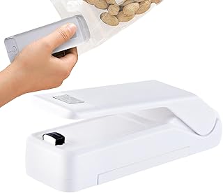 Máquina Selladora Para Bolsas De Snacks | Herramienta Manual para Envasado de Alimentos,Selladora Eléctrica con Carga USB para Sobras, Snacks, Fruta, Dulces y Comidas Preparadas en Cocina, Viajes y Ca