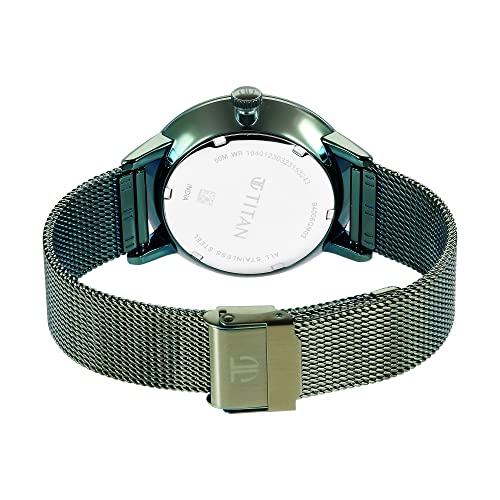 Titan Modern Classics Green Dial Quartz Multifunction Stainless Steel Strap Watch for Men-NS94006QM03 - Image 5