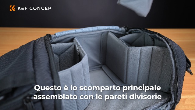 Zaino Fotografico Impermeabile Borsa Per Fotocamera K&amp;F Concept - Impermeabile, Regolabile, Per DSLR E Accessori Multifunzione Compatibile Slr