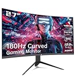 27 inch Gaming Monitor, 1440P Curved Monitor, 180Hz, 144Hz, 2K, 1500R, 1ms, FreeSync/G-Sync Compatible, DisplayPort/HDMI/USB, Ultrawide PC Vesa/Wall Mount Computer Monitor, H27S17