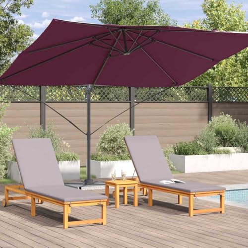 Sombrilla giratoria 360° e inclinable con manivela y mástil de aluminio para terraza moderna 5