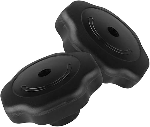 Angoily Ge Perillas de repuesto para estufa, tapa universal para olla, 2 piezas, perilla de olla a presión, color negro giratorio para rotar,