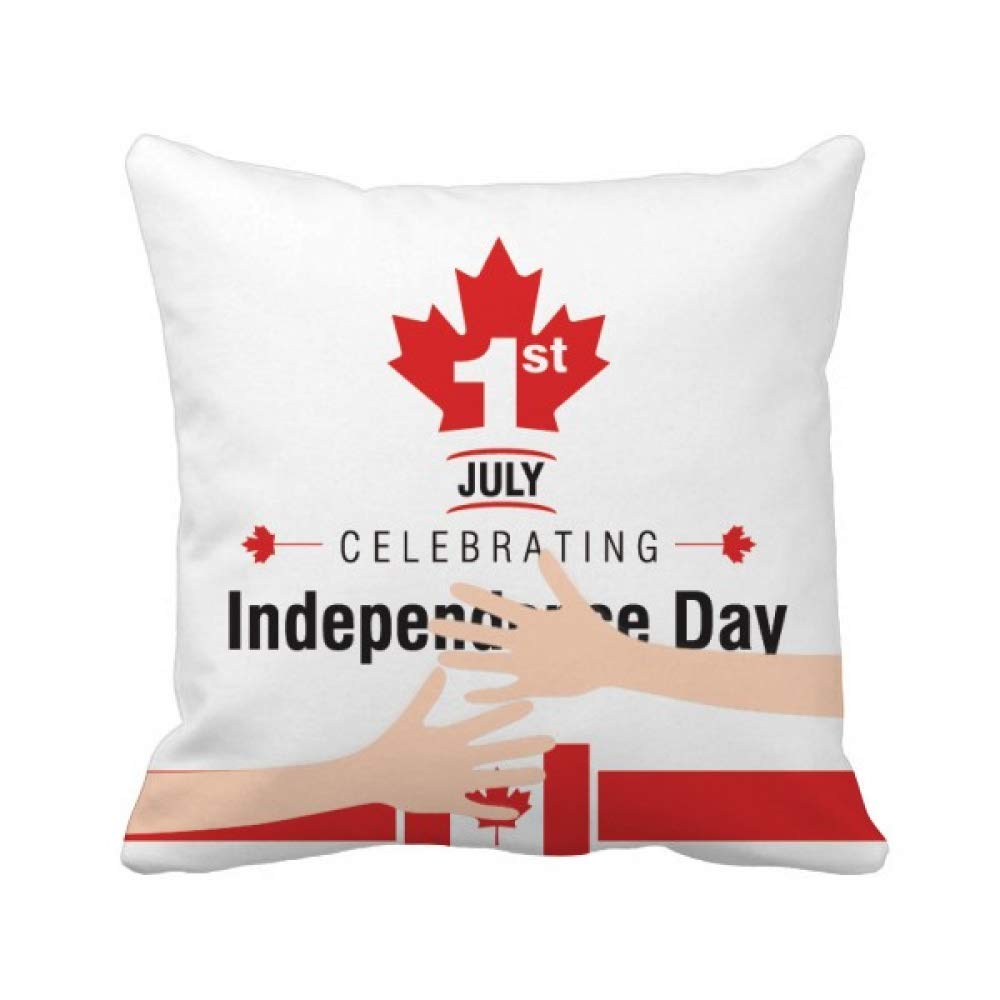 Housse de coussin Canada unifolié motif fête de l'indépendance