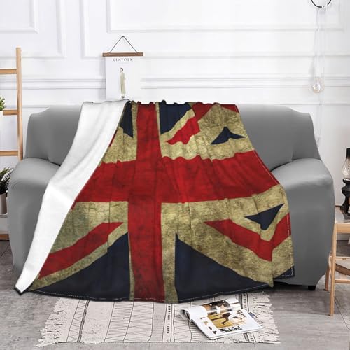 Couverture en flanelle drapeau britannique pour canapé et lit