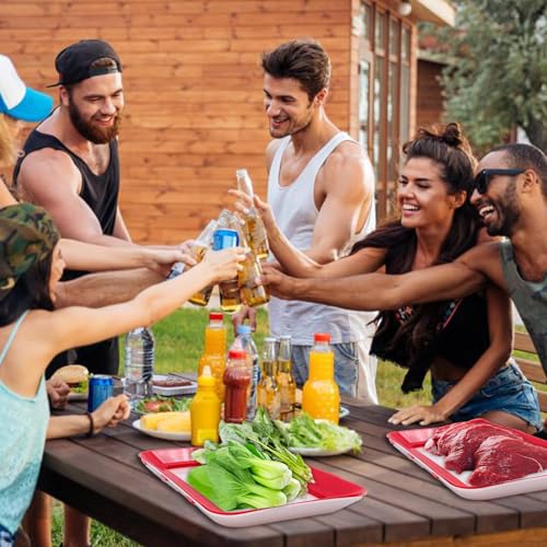 Plateau de conservation des aliments réutilisable et empilable en lot de 2 pièces - 7