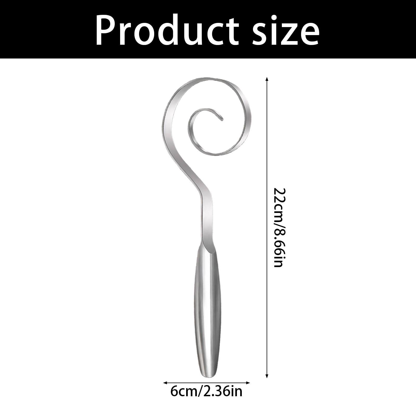 COOLHOOD Batidora de masa de acero inoxidable, apta para lavavajillas, con mango ergonómico, herramienta de cocina para mezclar pasteles