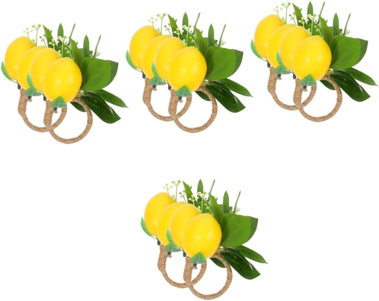 MAGICLULU 16pcs Napkin Holder Party Table Centerpiece Lemon Napkins Holder Lemon Themed Kitchen Accessory