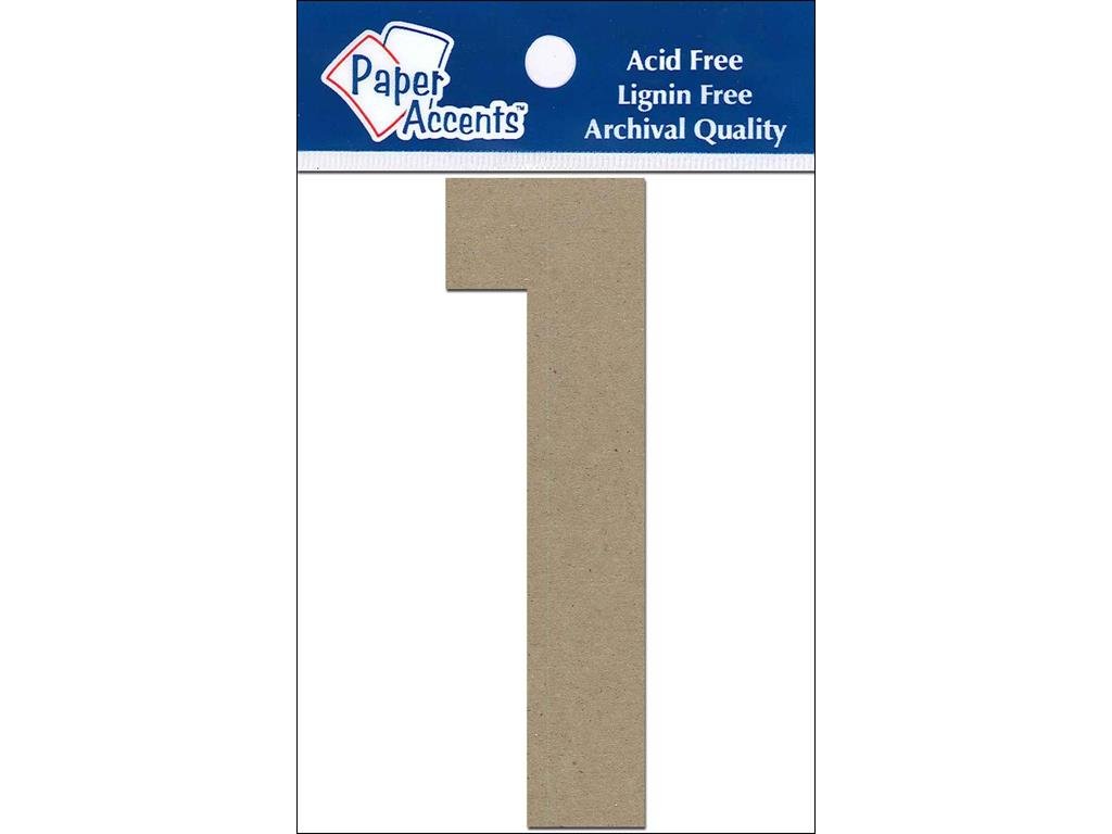 Accent Design Paper Accents Chip Numbers 2pc Natural ChipNum 4