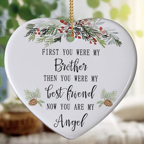 Jocidea Memorial Ornament - Loss of Brother Keepsake, Sympathy Gift for Loved One, Remembrance Keepsake