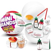 Mini Brands Create Krispy Kreme Holiday Series 1 Capsule by ZURU, Licensed Mini Collectibles, Mystery Blind Packaging, DIY, Crafts, Resin Play, Novelty, Replica Food, NOT Edible, Collectors, 8+