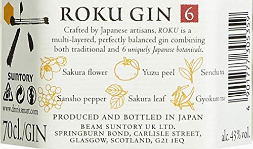 Roku The Japanese Craft Gin - 6 japanische Botanicals für einen perfekt ausbalancierten Geschmack, 43% Vol., 700ml - Image 7
