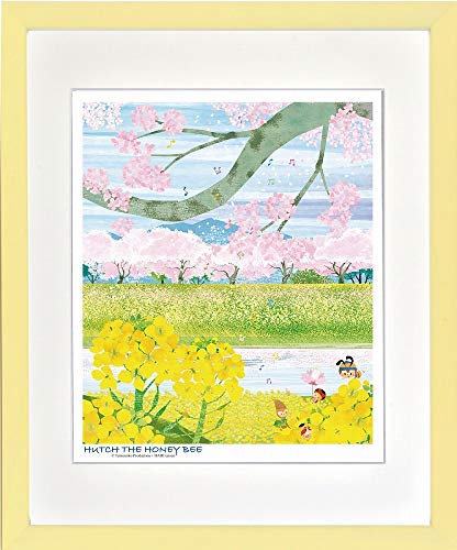 絵画 昆虫物語みなしごハッチ 桜と菜花の二重奏(四ツ) はりたつお 絵画 インテリア 壁掛け アート ポスター フック 海 ピカソ 額縁