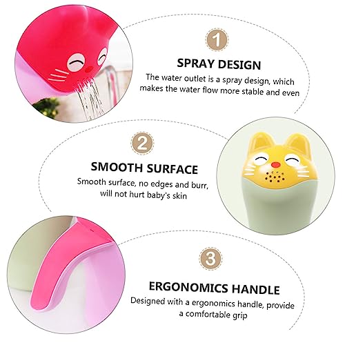 Alipis 4 Pcs Xampu De Bebê Enxaguador De Cabelo De Bebê Xícaras De Chá De Bebê Lavagem Do Corpo Da C