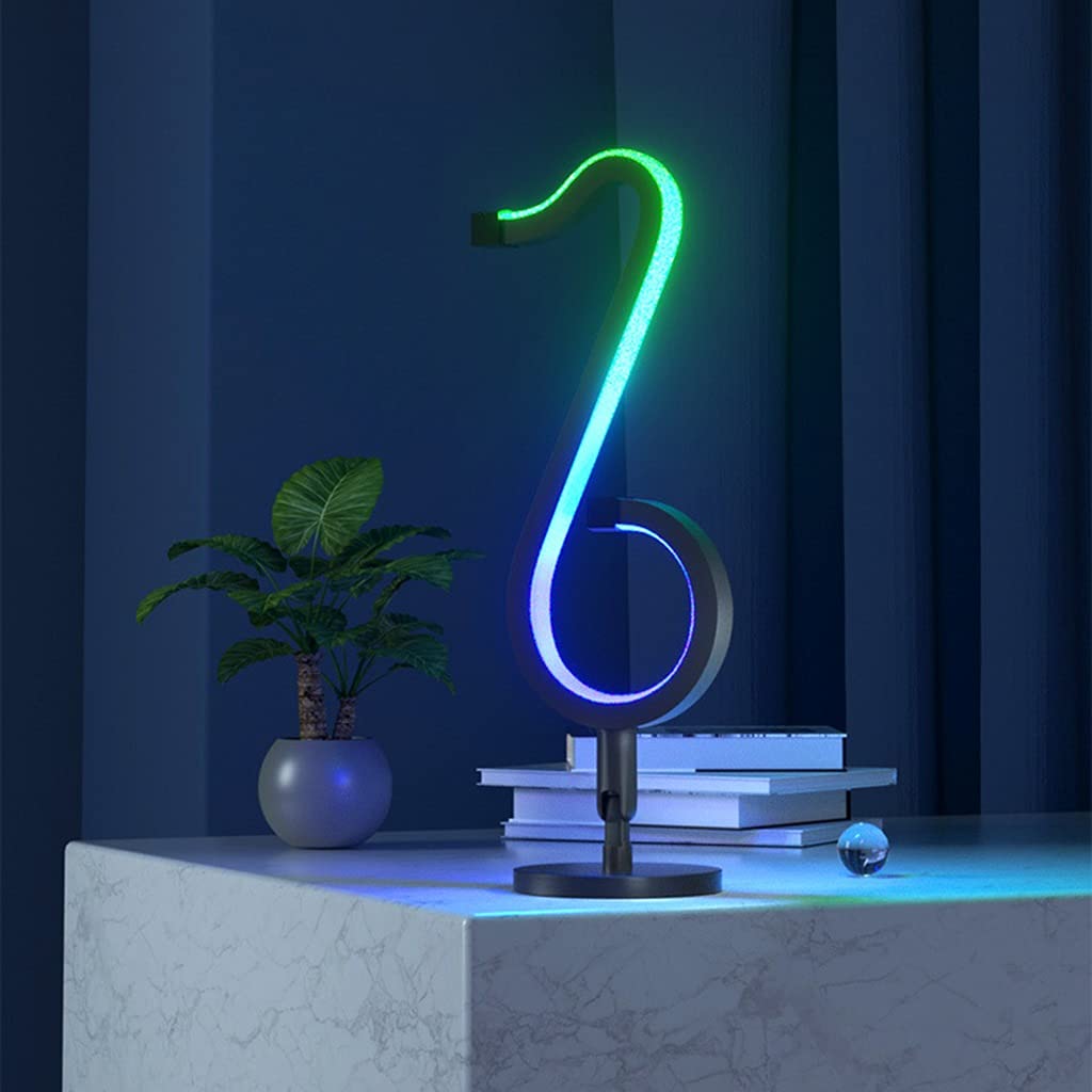 Luce da Tavolo da Gioco RGB Intelligente, Illuminazione Ambientale a LED con Sincronizzazione Audio, Illuminazione D'atmosfera per Decorazioni Artistiche, Controllo App Bluetooth, USB