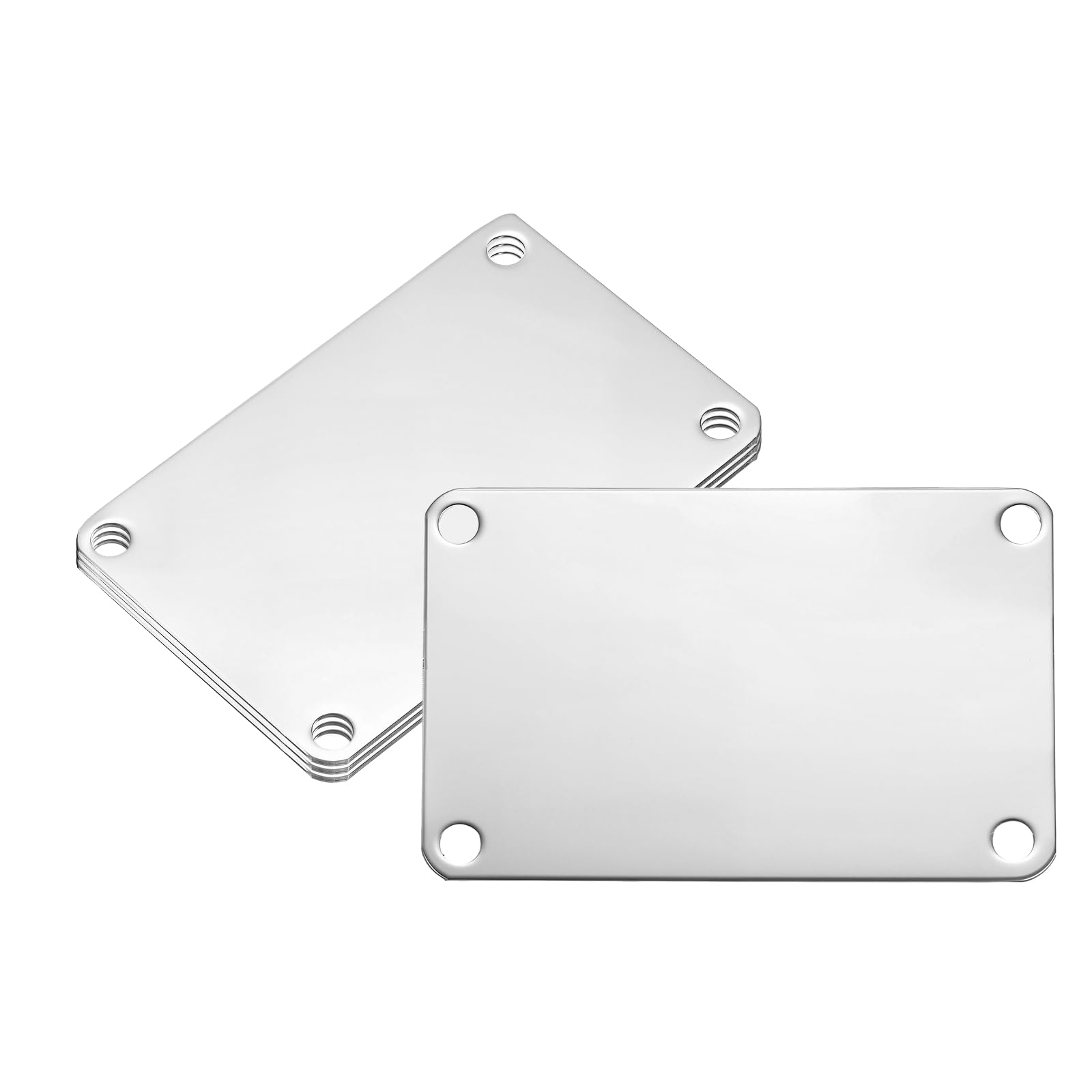 PATIKIL 4Pcs Blank Name Plates 80 x 50mm Rectangle Engraved Plate — image 1