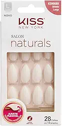Kiss New York Unha Salon Natural Longo Stiletto