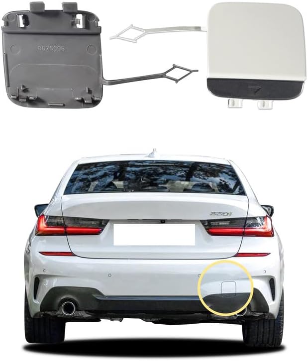 Car Rear Bumper Tow Hook Cover Compatible with BMW 3 G20 G21 M-Sport 2018 2019 2020 2021 2022 Trailer Cover Cap 51128099902 Small Lid Towing Eye Cap