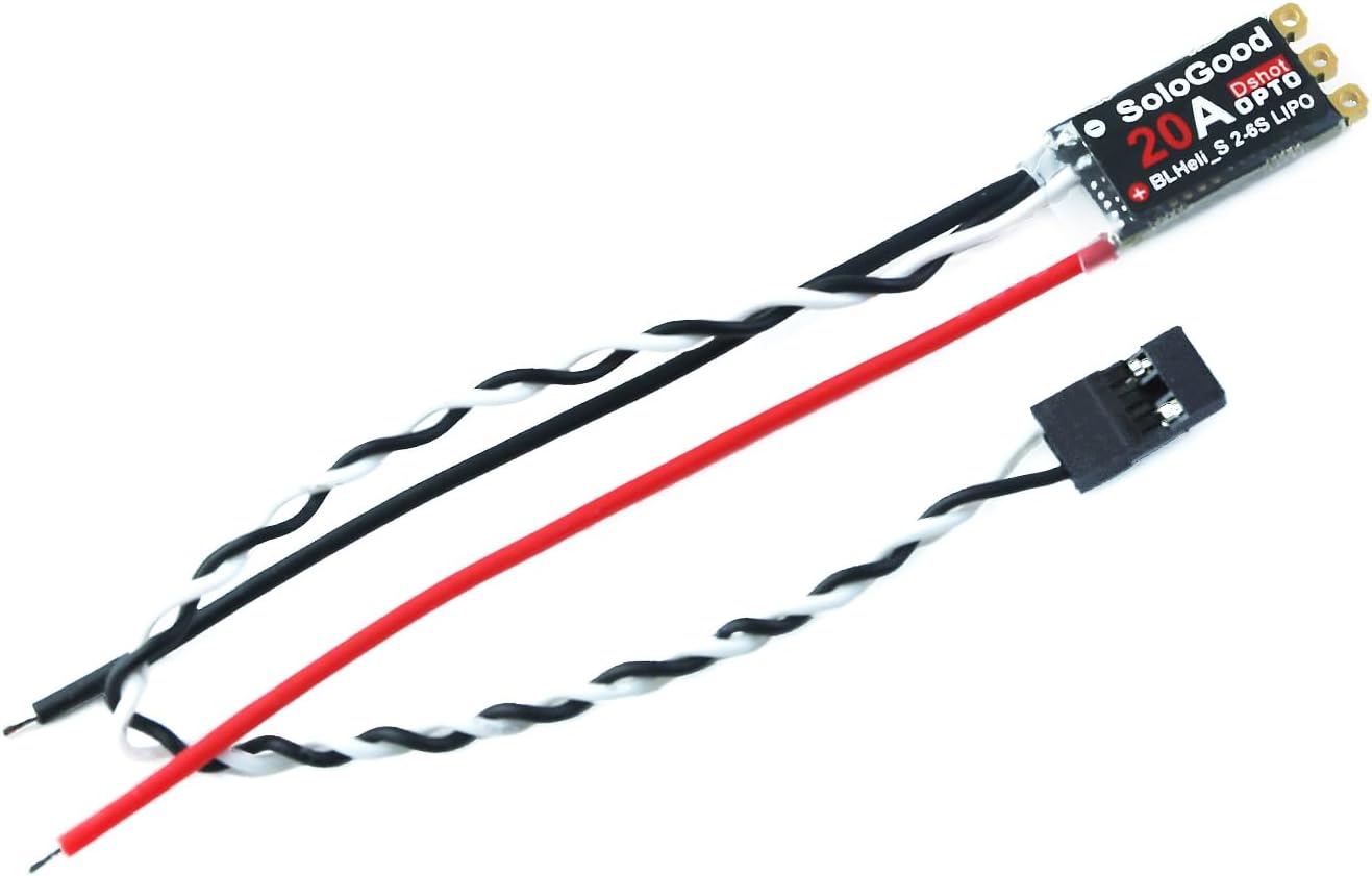 Oke view of SoloGood 20A ESC showing the main board and wiring