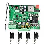 Universelle 12-V-/24-V-Leiterplatte for automatische Doppelarm-Drehtoröffner-Steuerplatine Smart Control Center-System for Auffahrt,Entwickelt Für Dauerhaften Service(4 remotes 24V)